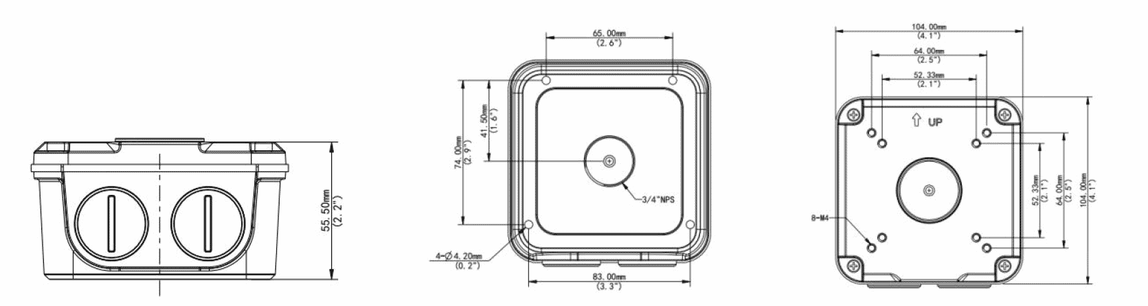 Uniview TRJB06AIN Junction Box Deep Base