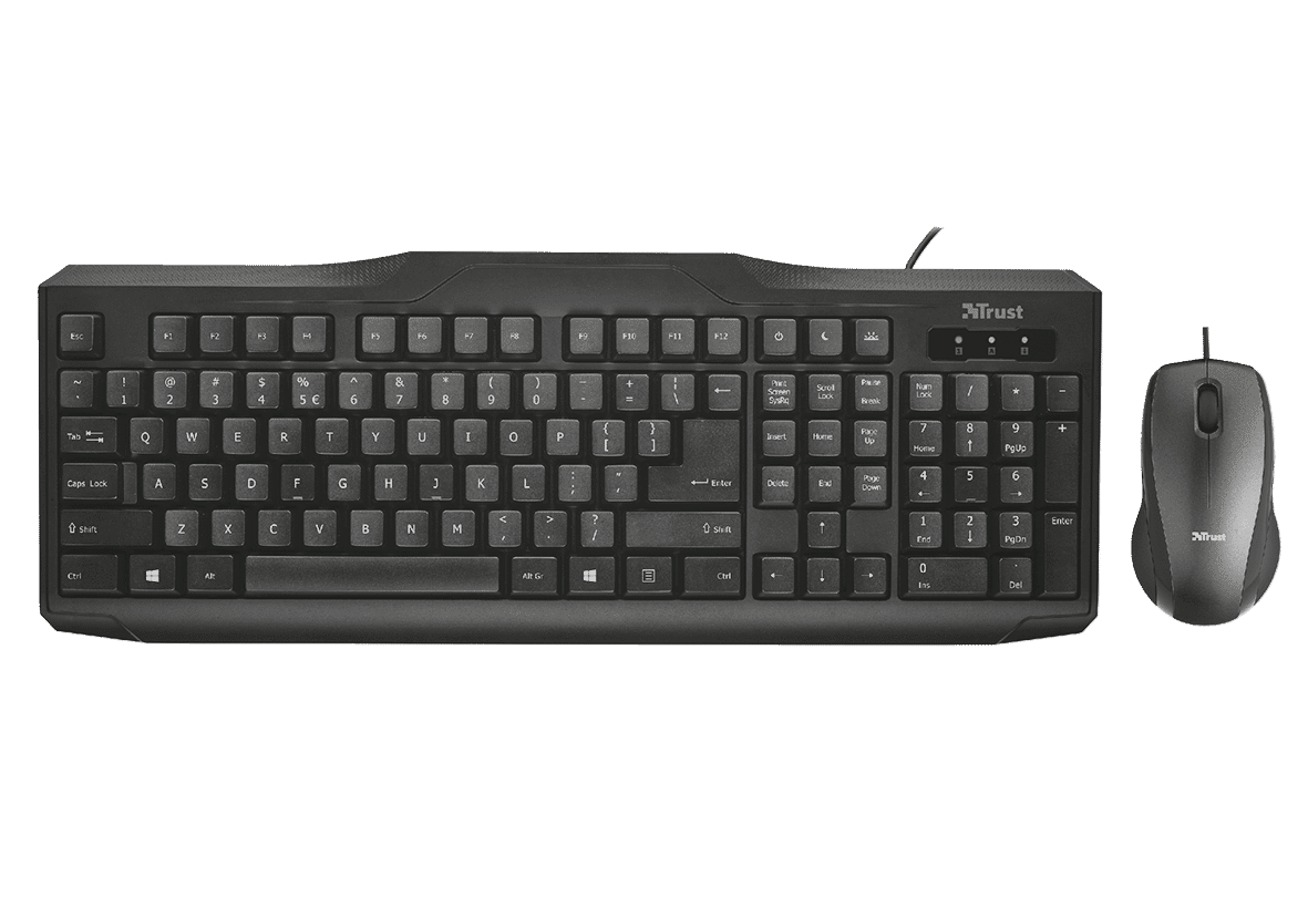 Trust ClassicLine Tastiera IT Full Size – Resistente Agli Spruzzi, USB, Plug & Play