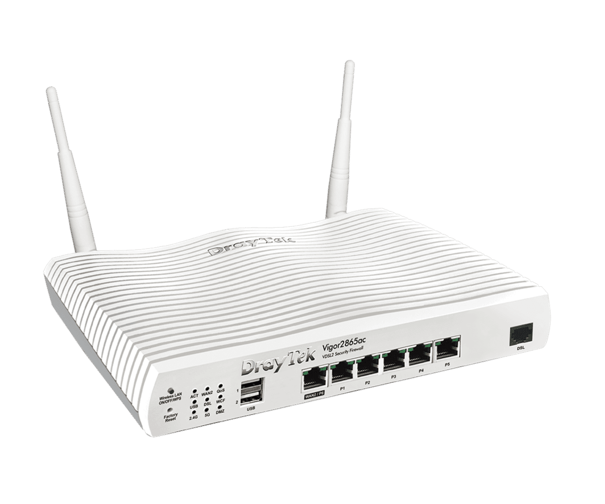 Draytek Vigor 2865ac Multi-WAN AC1300 Wireless VDSL VPN Router ...