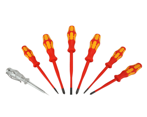 WERA 7 Piece Slimline Electricians VDE Screwdriver Set