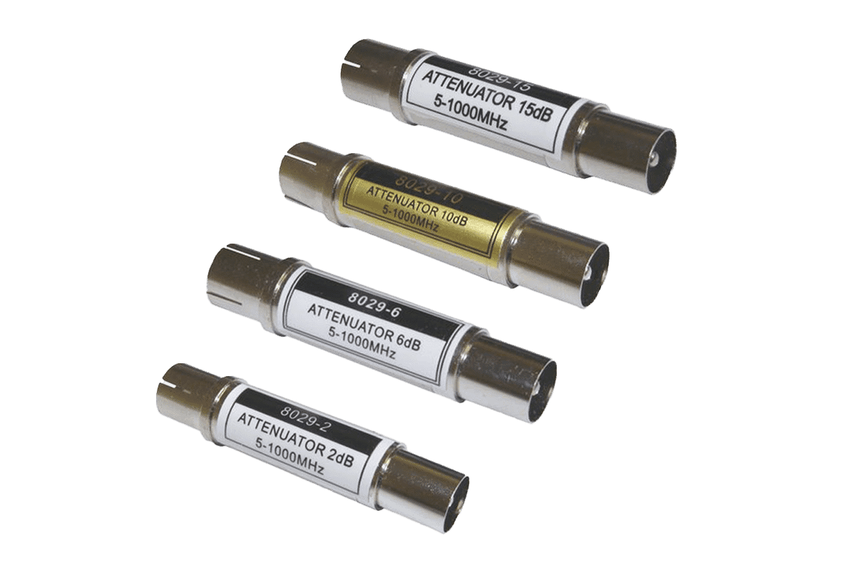 TV Aerial In Line Coax Plug Attenuator with IEC Connections