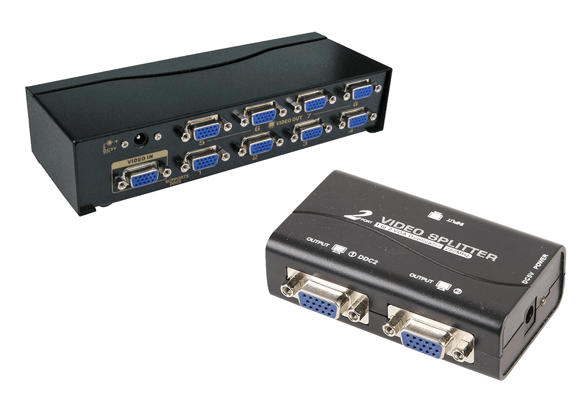 Active Powered VGA/SVGA Video Monitor Cable Splitter Connectec.uk