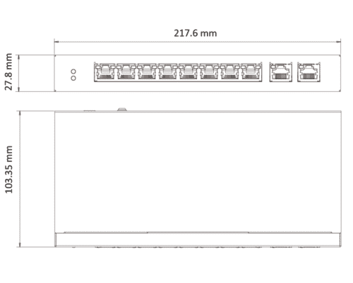 Hikvision DS-3E1310HP-EI 10-port Smart Managed Switch 8xPoE 802.3af/at/bt 