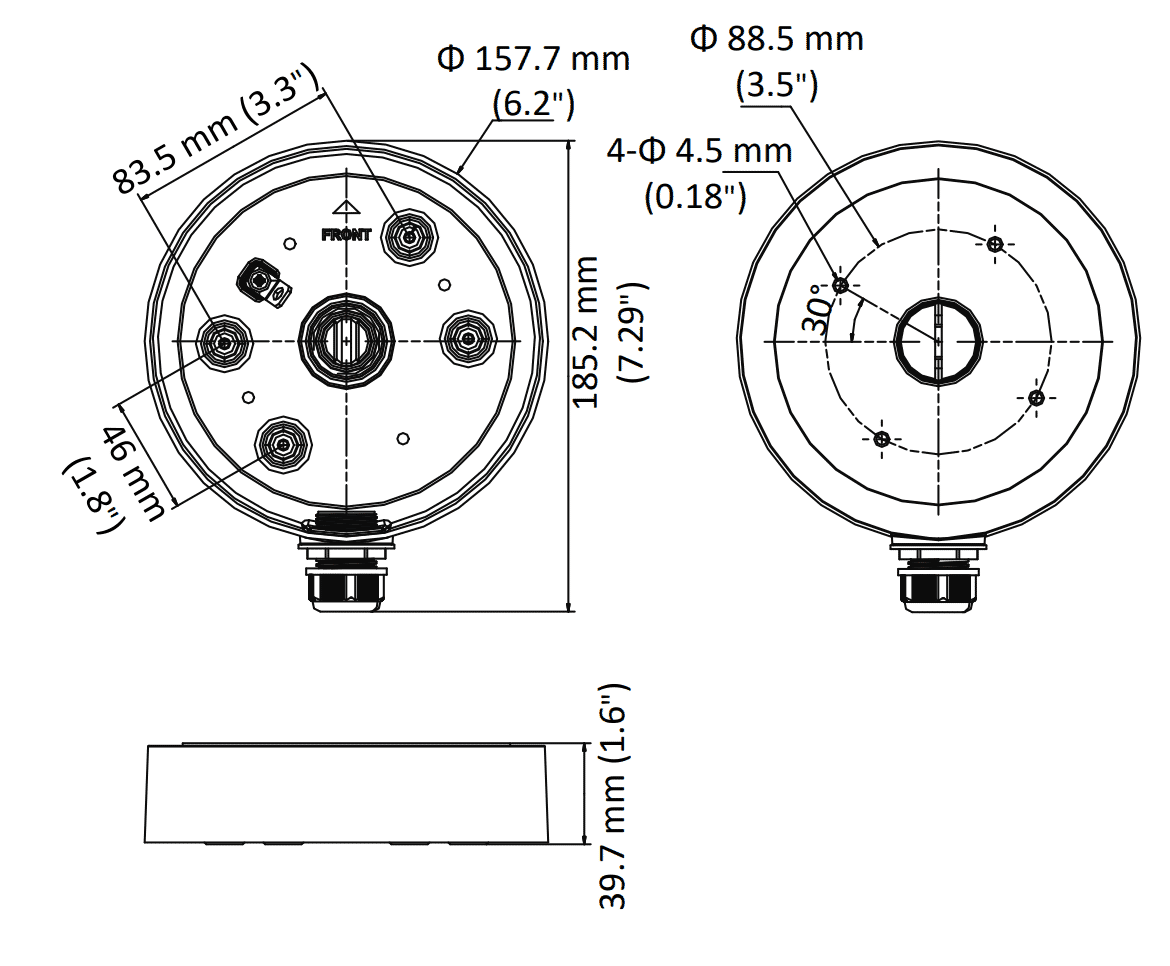 Hikvision DS-1280ZJ-SD11 PTZ Connection Base Mount