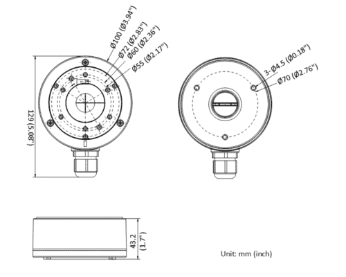 Hikvision DS-1280ZJ-XS/Grey Junction Box