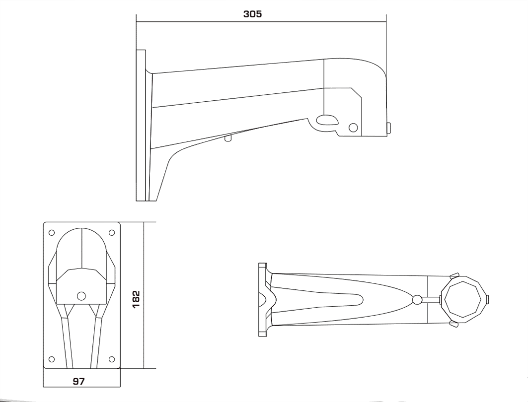 Hikvision DS-1602ZJ PTZ Wall Mount Bracket