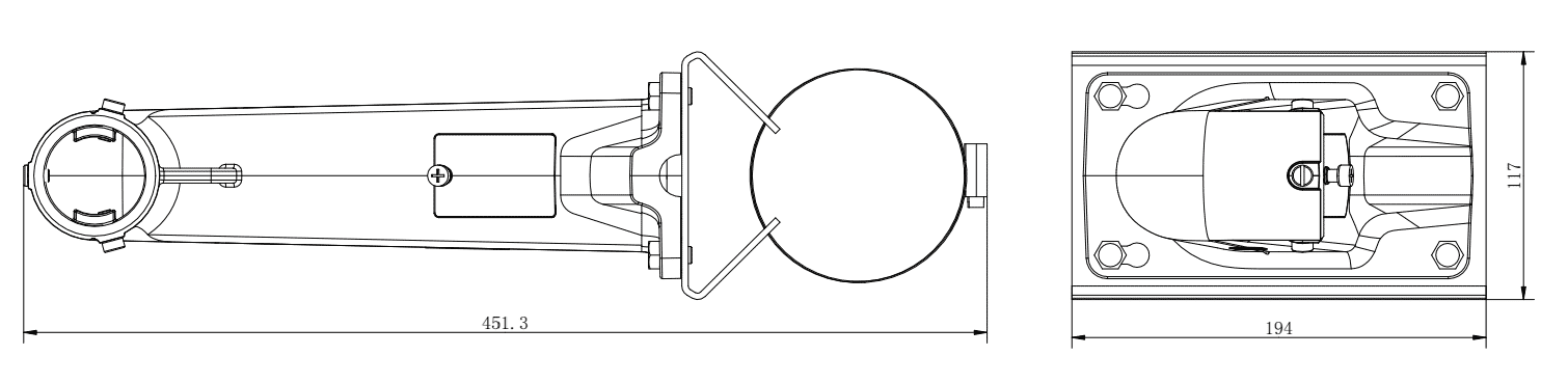 Hikvision DS-1602ZJ/POLE PTZ Pole Mount Bracket