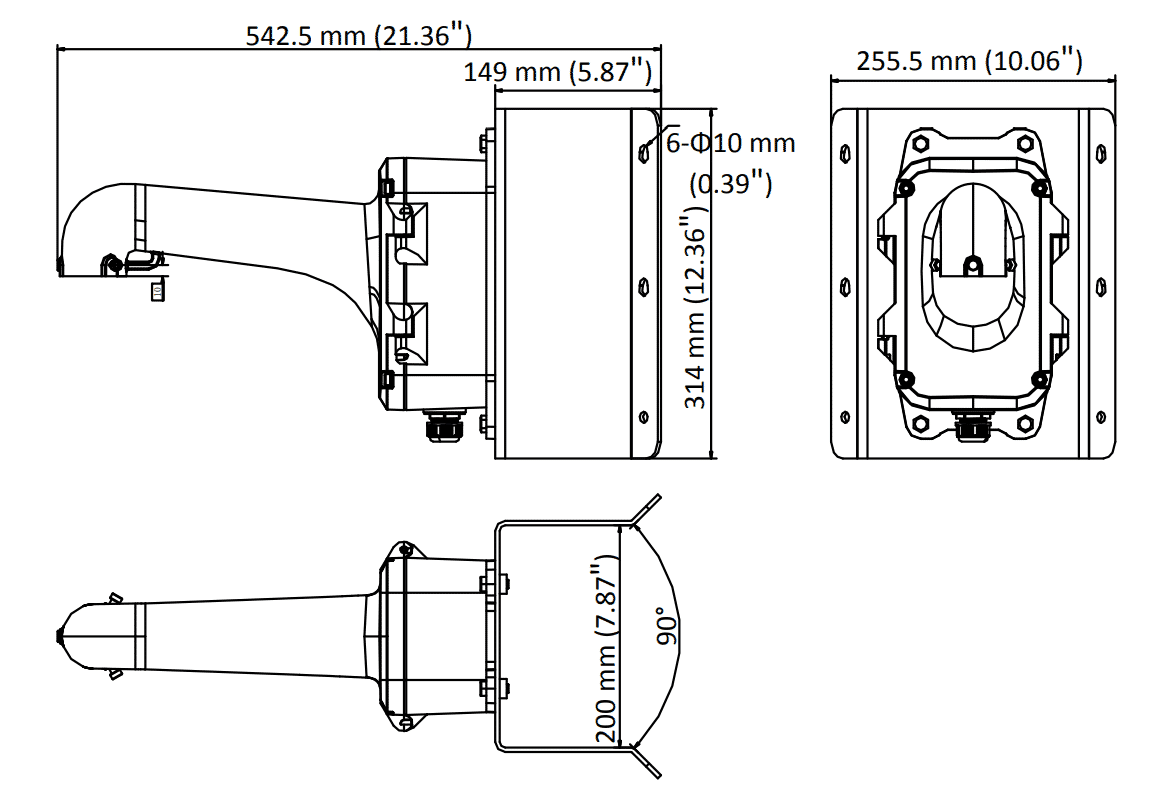 Hikvision DS-1604ZJ-BOX-CORNER-P PTZ Corner Bracket