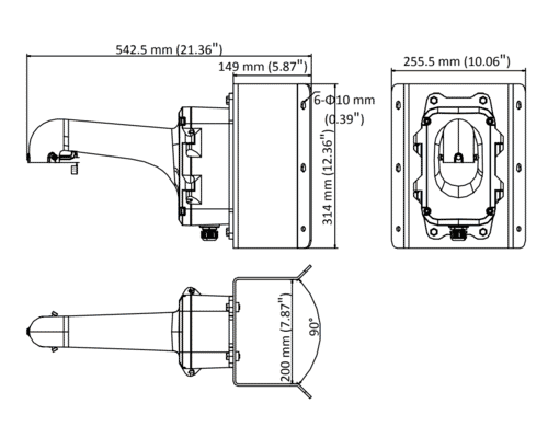 Hikvision DS-1604ZJ-BOX-CORNER-P PTZ Corner Bracket