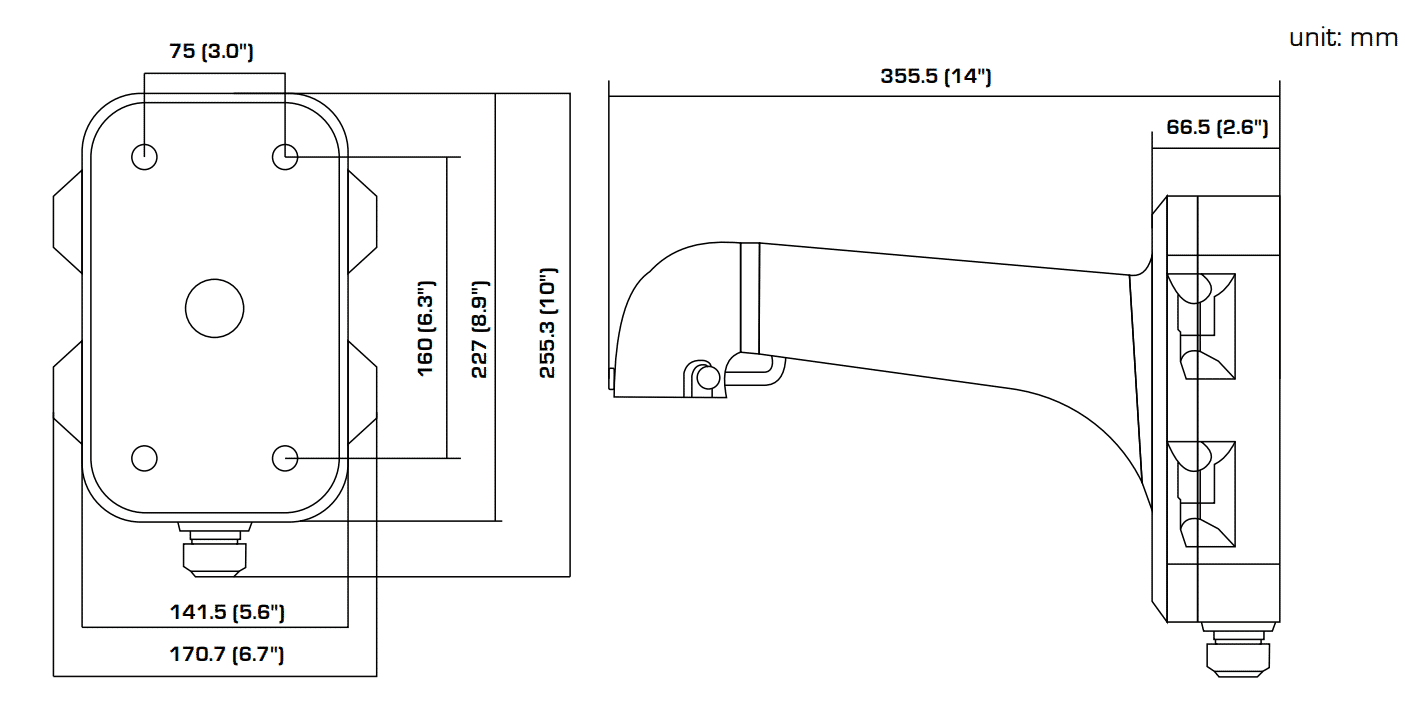Hikvision DS-1604ZJ PTZ Back Box Wall Bracket