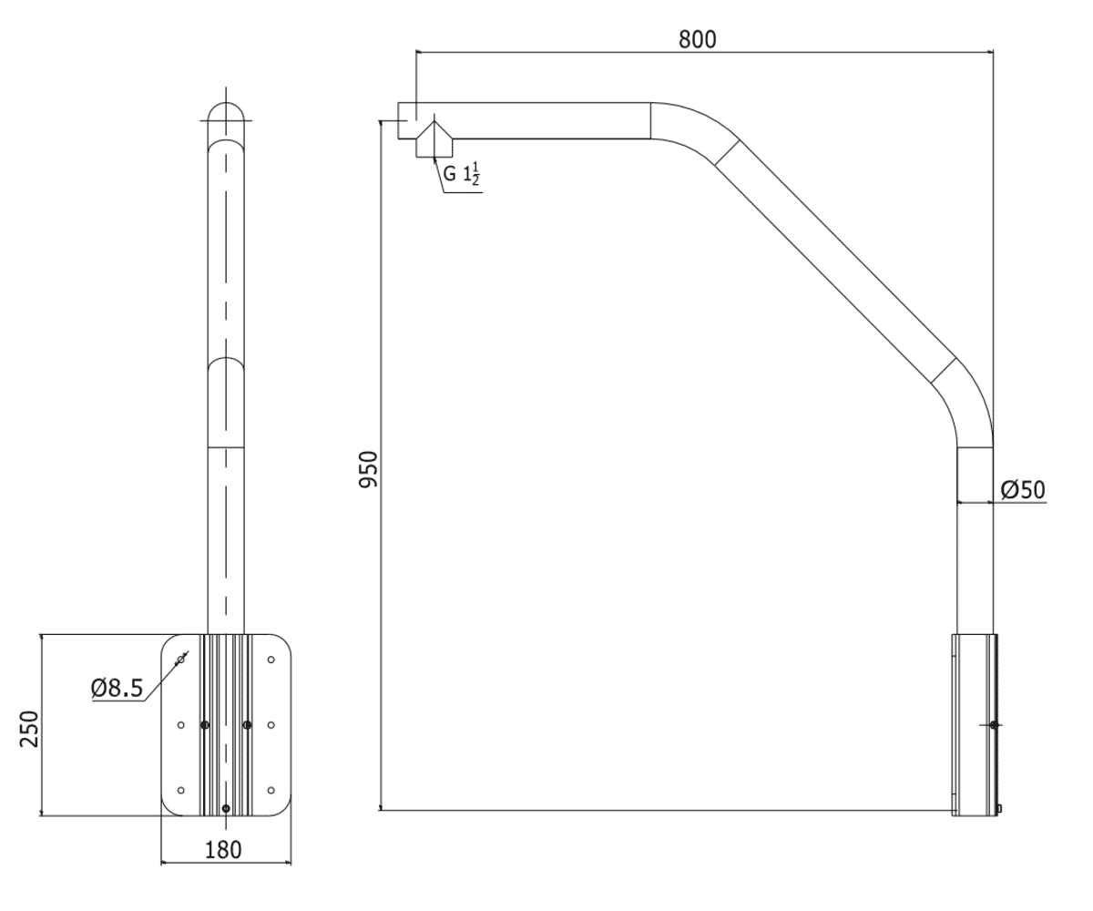 Hikvision DS 1660ZJ PTZ Parapet Mount Bracket Connectec uk hikvision-ds-1660zj-ptz-parapet-mount-bracket-connectec-uk