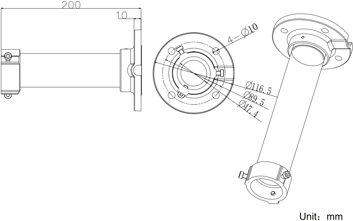 Hikvision DS-1661ZJ PTZ Mini Pendant Bracket
