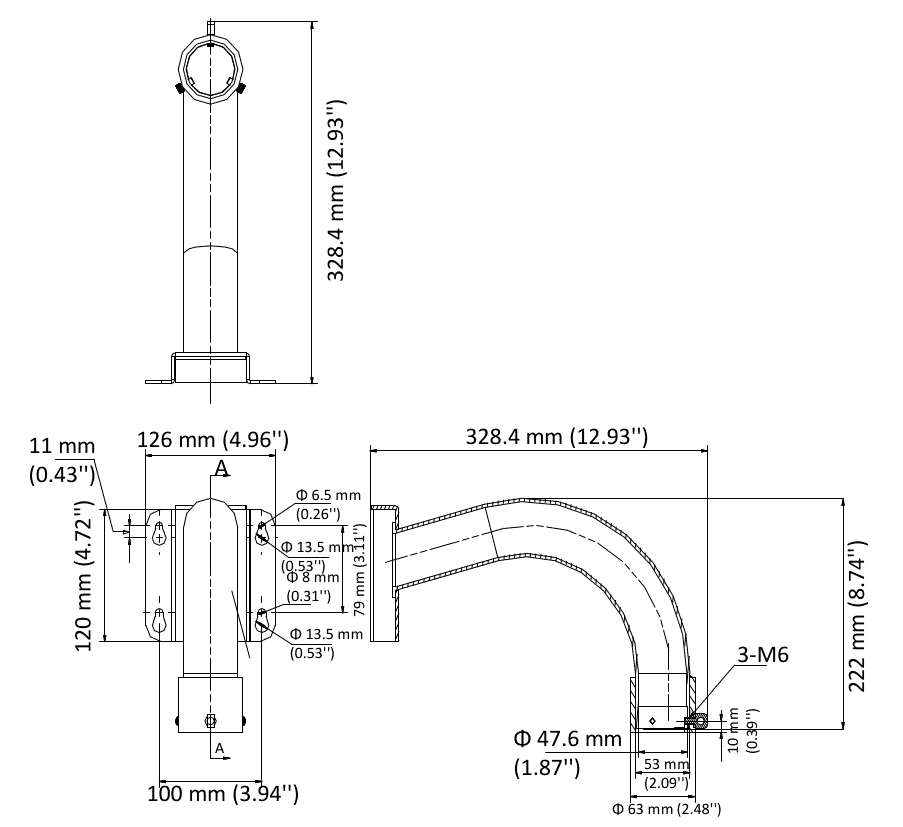 Hikvision DS-1697ZJ-Y Anti-corrosion PTZ Wall Mount Bracket