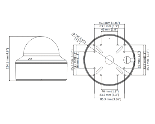 Hikvision DS-2CC52D9T-AVPIT3ZE 2MP TVI PoC Dome 2.8-12mm MFZ