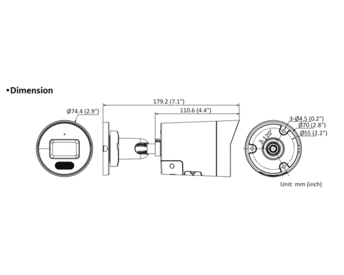 Hikvision DS-2CD2047G2-LU/SL 4MP IP ColorVu Live Guard Bullet Camera 2.8mm