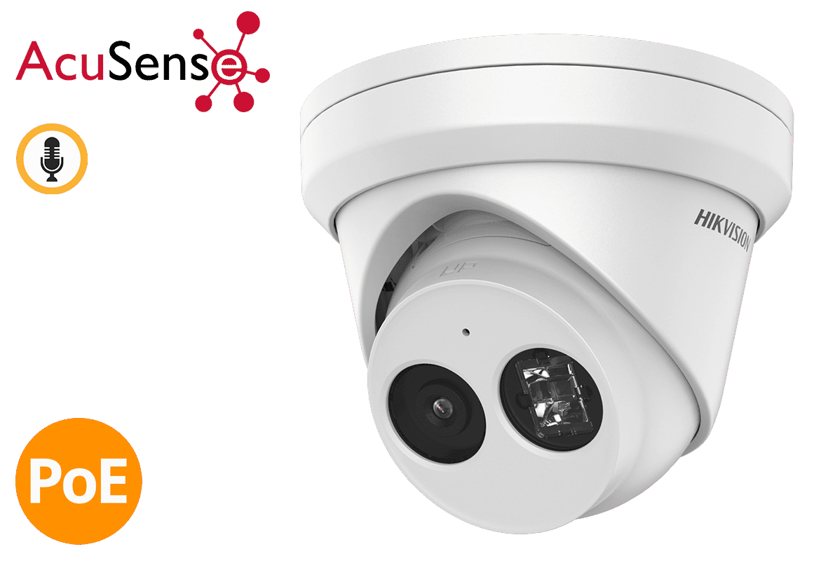 Hikvision DS-2CD2343G2-IU 4MP IP Acusense Turret with Microphone