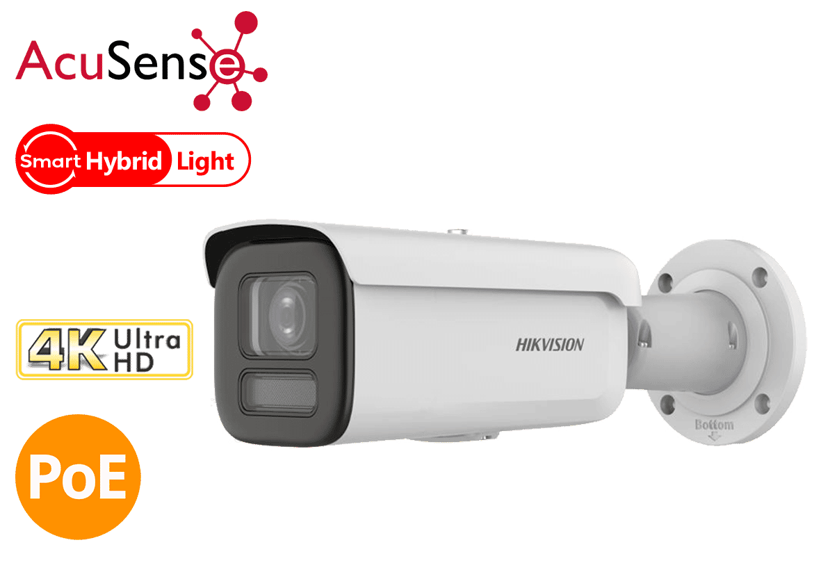 Hikvision DS-2CD2687G2HT-LIZS 8MP Hybrid ColorVu and IR Acusense Bullet 2.8-12mm
