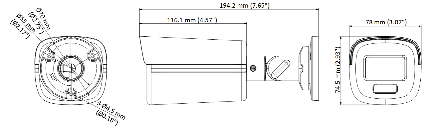 Hikvision DS-2CE12KF3T-E 5MP 3K TVI Colorvu Bullet 3.6mm