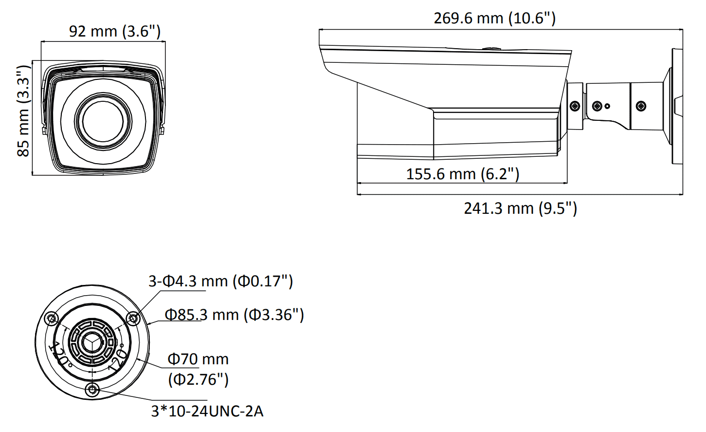 Hikvision DS-2CE16D8T-IT3ZE PoC TVI 2MP 2.8-12mm MFZ Bullet