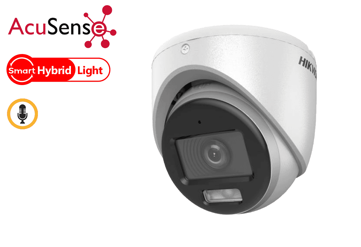 Hikvision DS-2CE70KF0T-LMFS 5MP 3K TVI Hybrid ColorVu Mini Turret 2.8mm