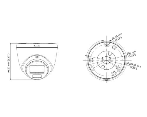 Hikvision DS-2CE72KF0T-LFS 5MP 3K TVI Hybrid ColorVu Turret