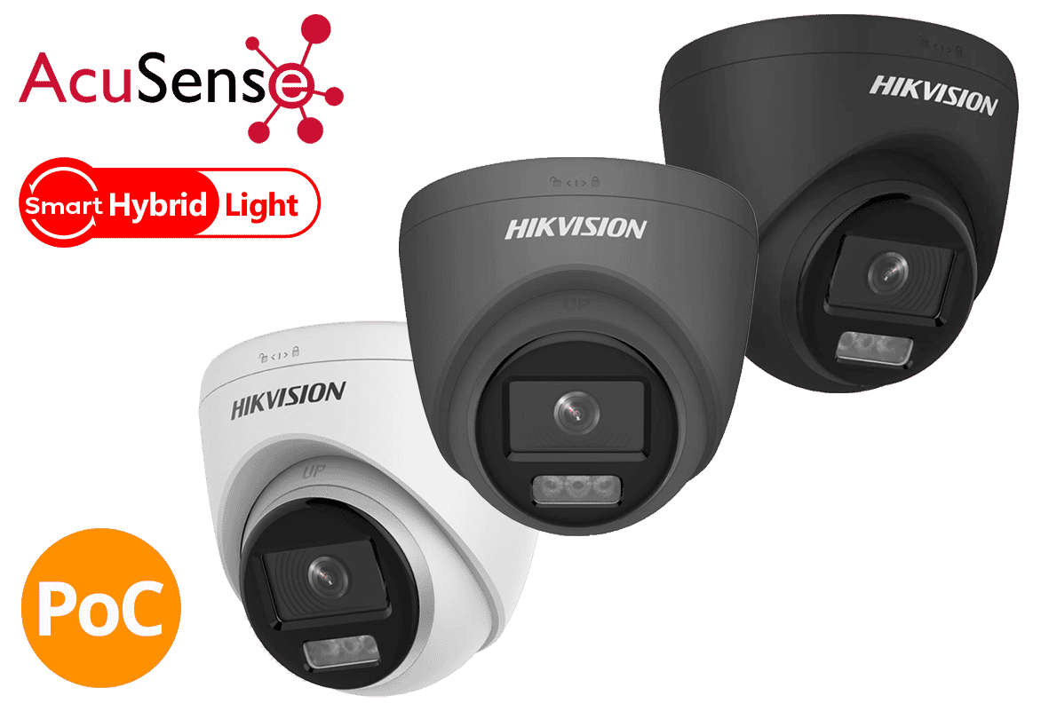 Hikvision DS-2CE72KF3T-LE 5MP 3K TVI Smart Hybrid Light Turret PoC 2.8mm