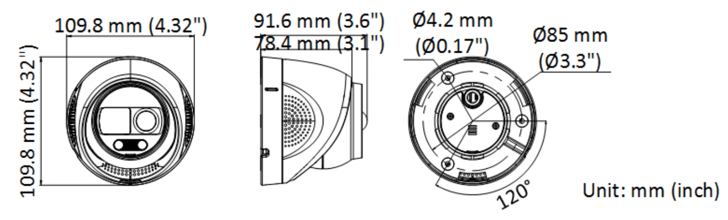 Hikvision DS-2CE72UF3T-PIRXO 8MP 4K TVI Colorvu Turret PIR/Siren 2.8mm