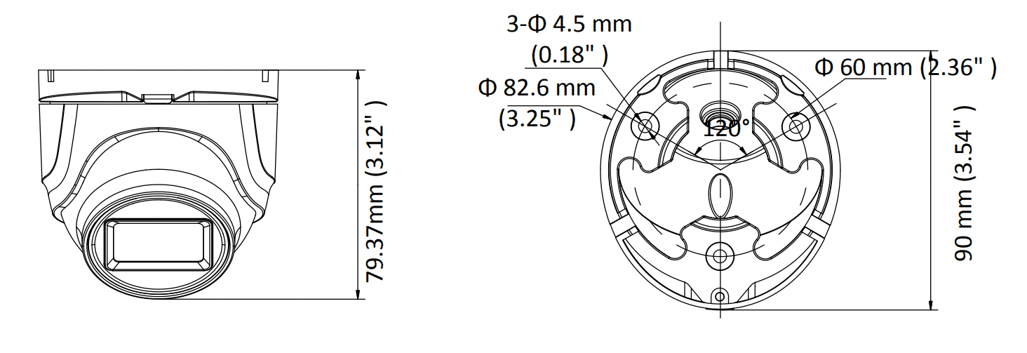 Hikvision DS-2CE76H8T-ITMF 5MP TVI Low Light Turret 2.8mm