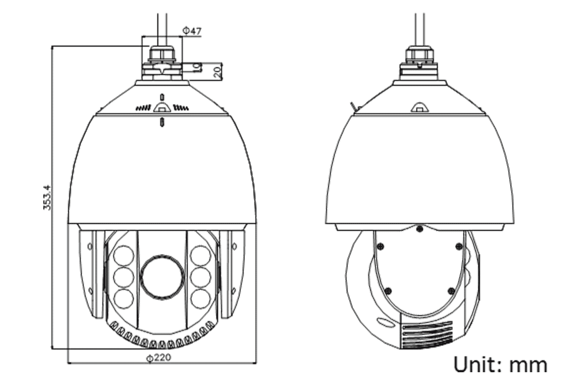 Hikvision DS-2DE7232IW-AE IP 2MP Acusense PTZ Dome 32x Zoom 200m IR