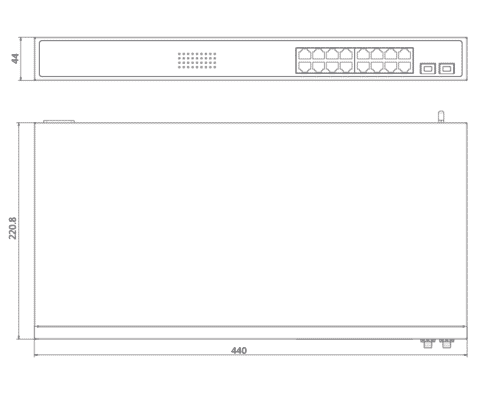 Hikvision DS-3E1518P-SI 16-Port Gigabit Managed PoE 802.3at Switch (Max 225W)