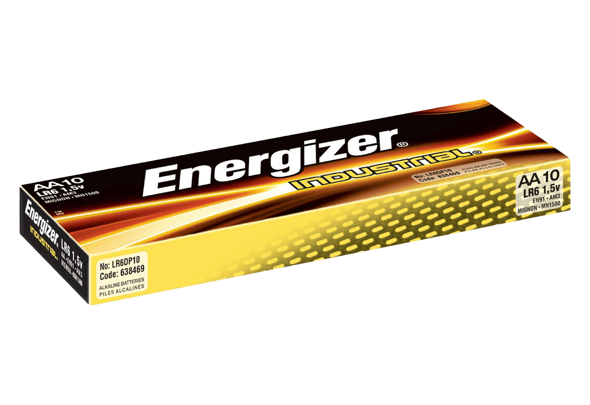 Energizer Industrial Alkaline AA Batteries 10 Pack