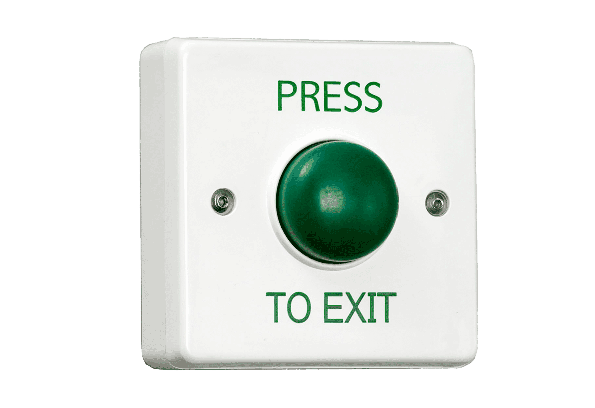 RGL EBGB01P/PTE Press-to-exit Green Mushroom Button IP54