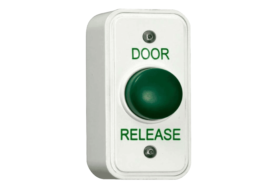 RGL EBGB05P/DR Slim Door-Release Green Mushroom Button IP54
