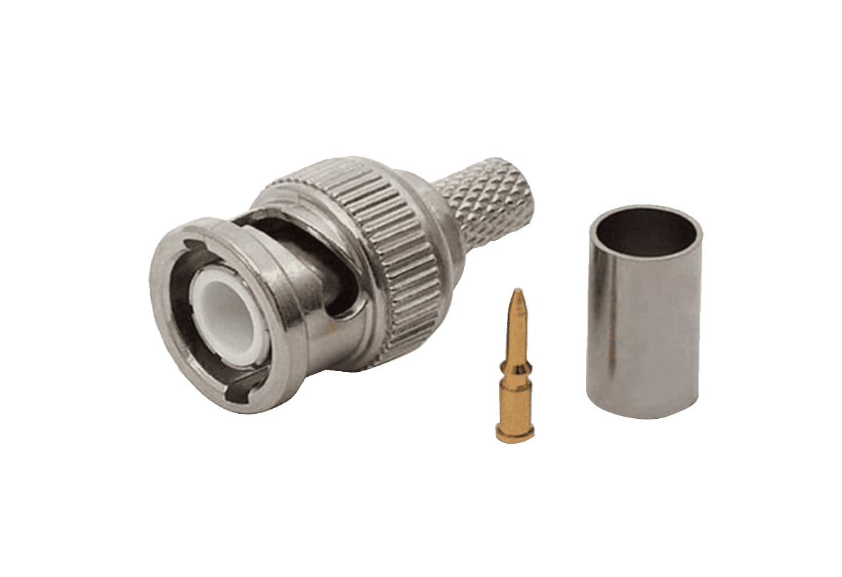 3-Piece Crimp on BNC Plug for RG59 CCTV Coax Cable (Pack of 10)