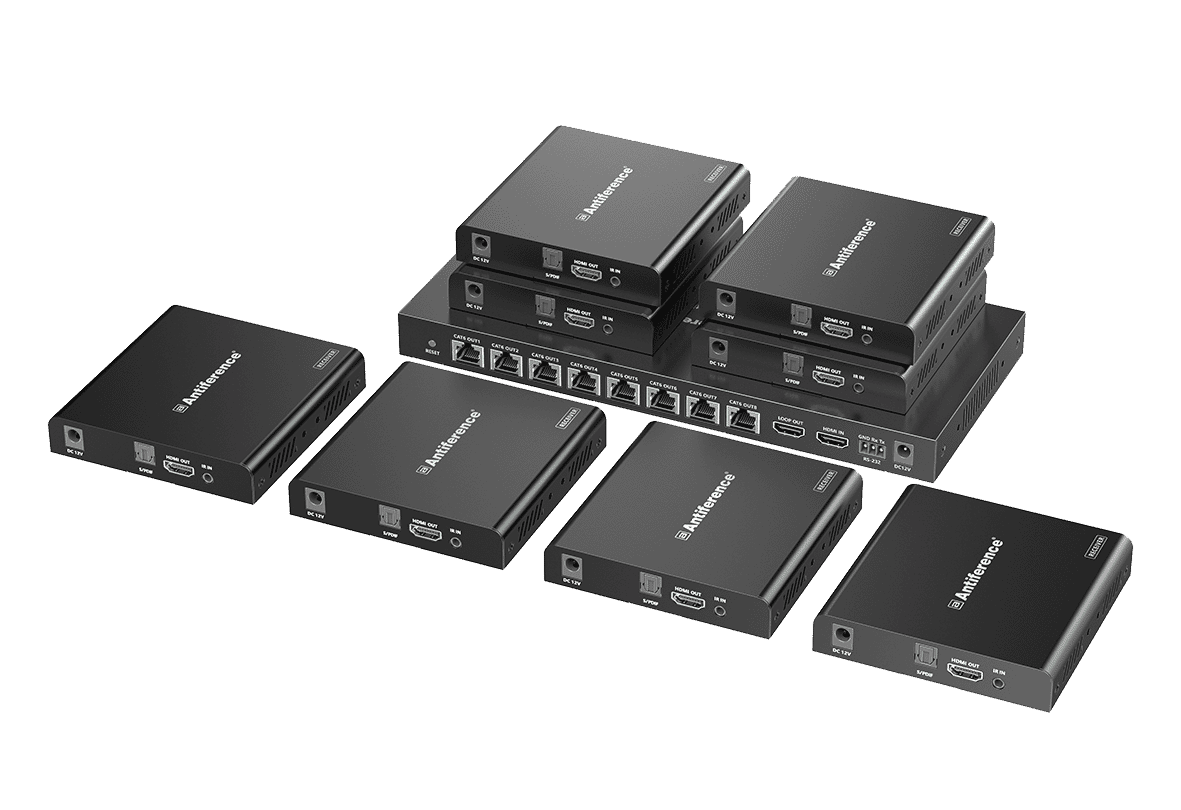 Antiference HDMI0108SCATV3 8-Way HDMI 4K HDCP2.2 Cat 6 Splitter 70m