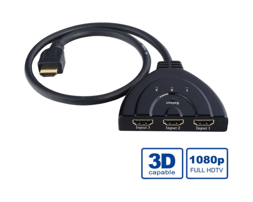 3 Way Passive HDMI Input Selector Switch