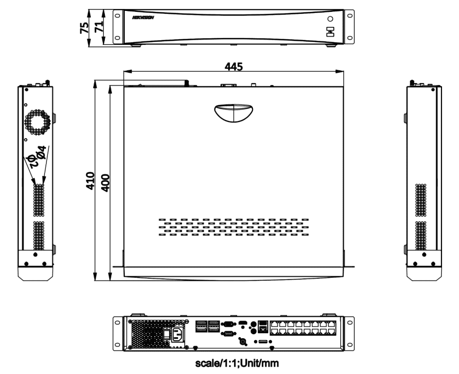 Hikvision iDS-7732NXI-M4/16P/X 32ch IP NVR Facial Rec 16xPoE 320Mbps 4xSATA