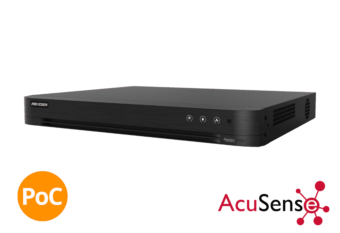 Hikvision iDS-7216HUHI-M2/X 16 Channel 5MP Acusense PoC AoC Hybrid DVR