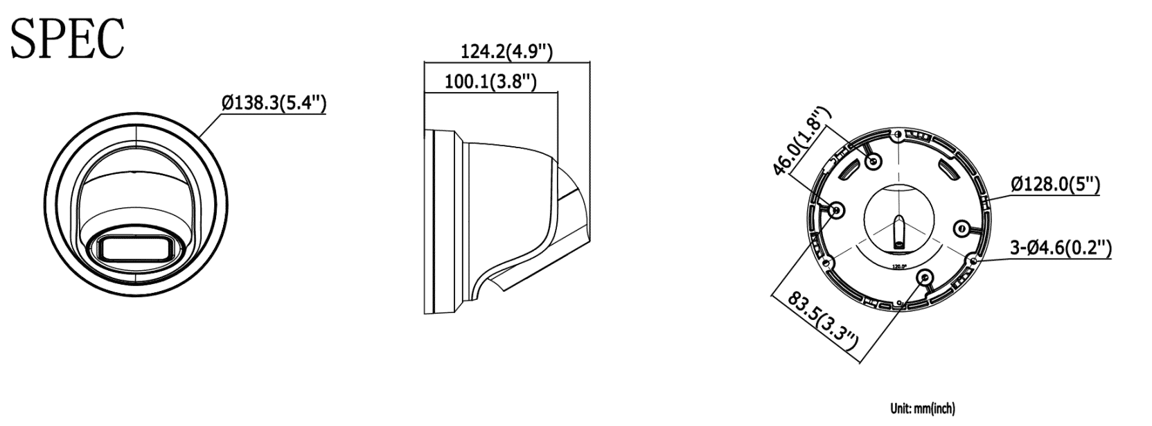 HiLook IPC-T680H-MZ 8MP 4K Turret Camera 2.8-12mm MFZ