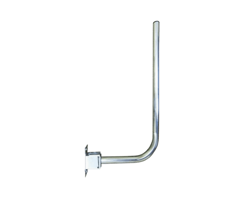 Aluminium J-pole light duty with wall bracket