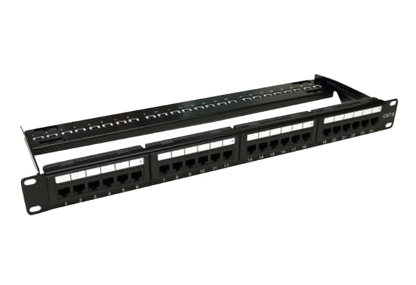 24 Port Cat 5e/6 UTP IDC Patch Panel 1U 19-Inch | Connectec.uk