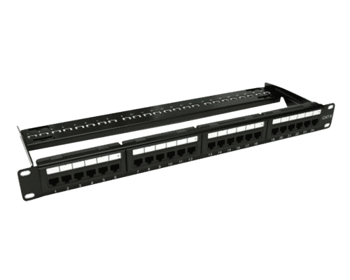 24 Port Cat 5e/6 UTP IDC Patch Panel 1U 19-Inch