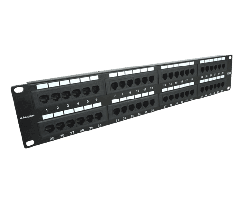 2U 19-Inch 48-Port Cat 6 UTP RJ45 Patch Panel