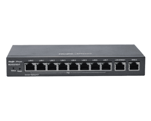 Ruijie RG-EG210G-P Reyee 10-Port Gigabit Cloud Managed PoE Load-Balancing Router