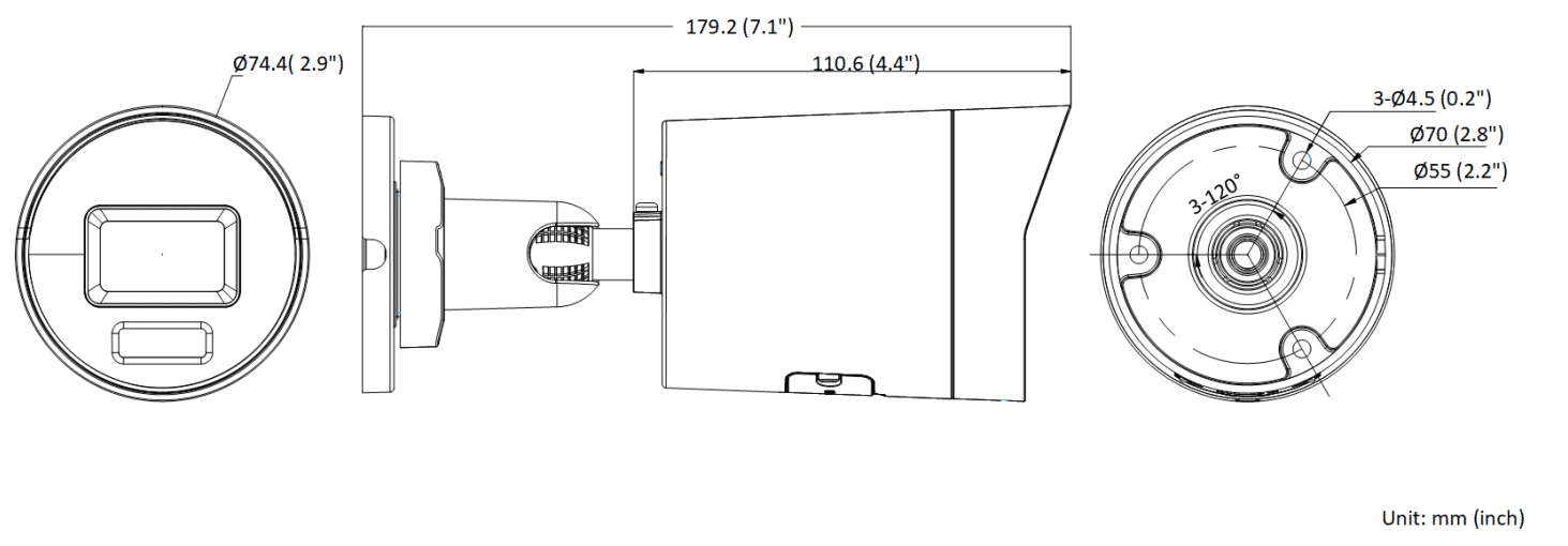Hikvision DS-2CD2047G2H-LIU 4MP Hybrid ColorVu and IR Acusense Mini Bullet 2.8mm