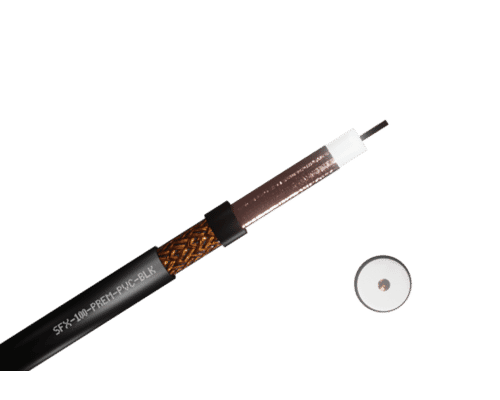 Premium FPE Low Loss Screened Coax Cable PVC 250m Black