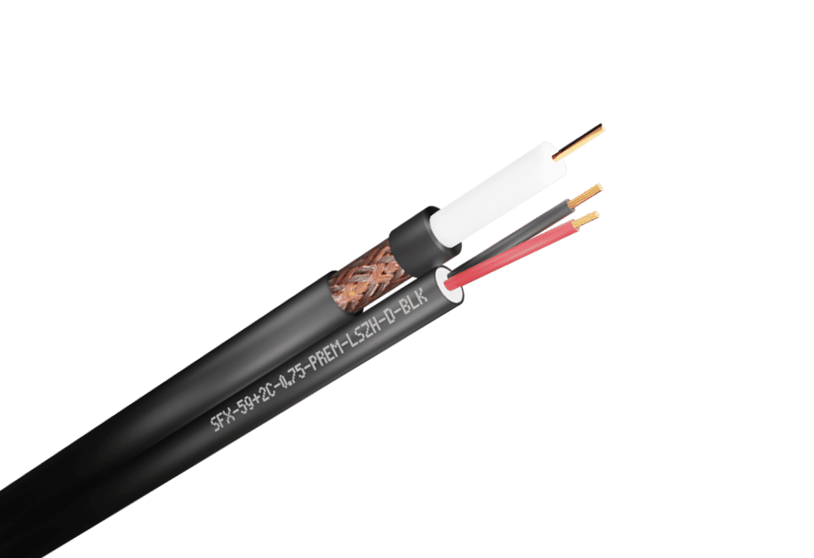 RG59 Coax 2 core/shotgun Premium LSZH Dca 0.75mm 100m