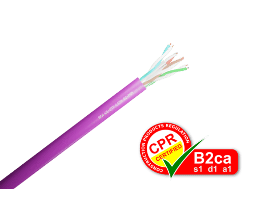 Cat 6 UTP LSZH B2ca Purple Solid Network Cable 305m