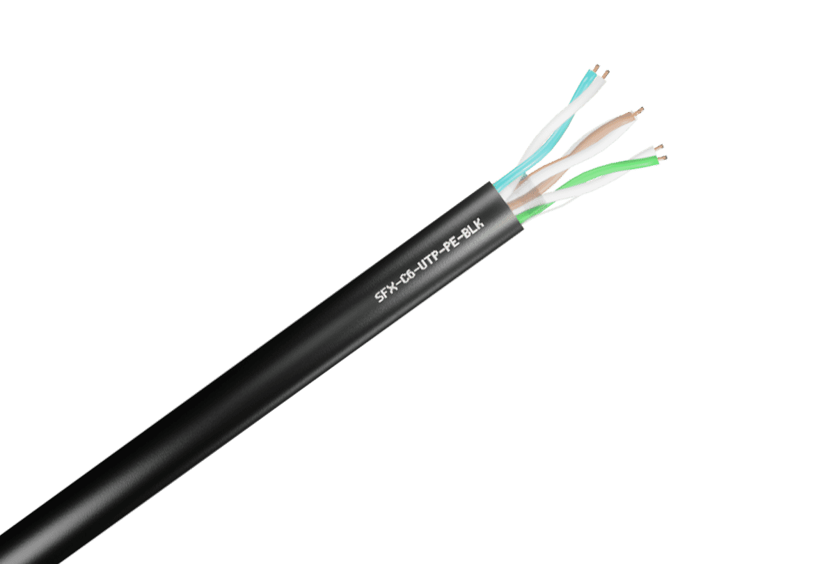 Cat 6 UTP PE External Solid Cable 100m Reel Connectec.uk