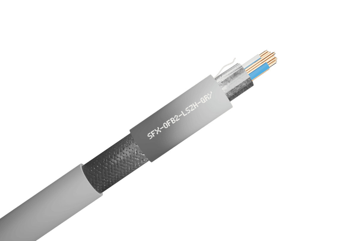 Screened 4 Core Belden Equivalent (9842) LSZH Grey 100m